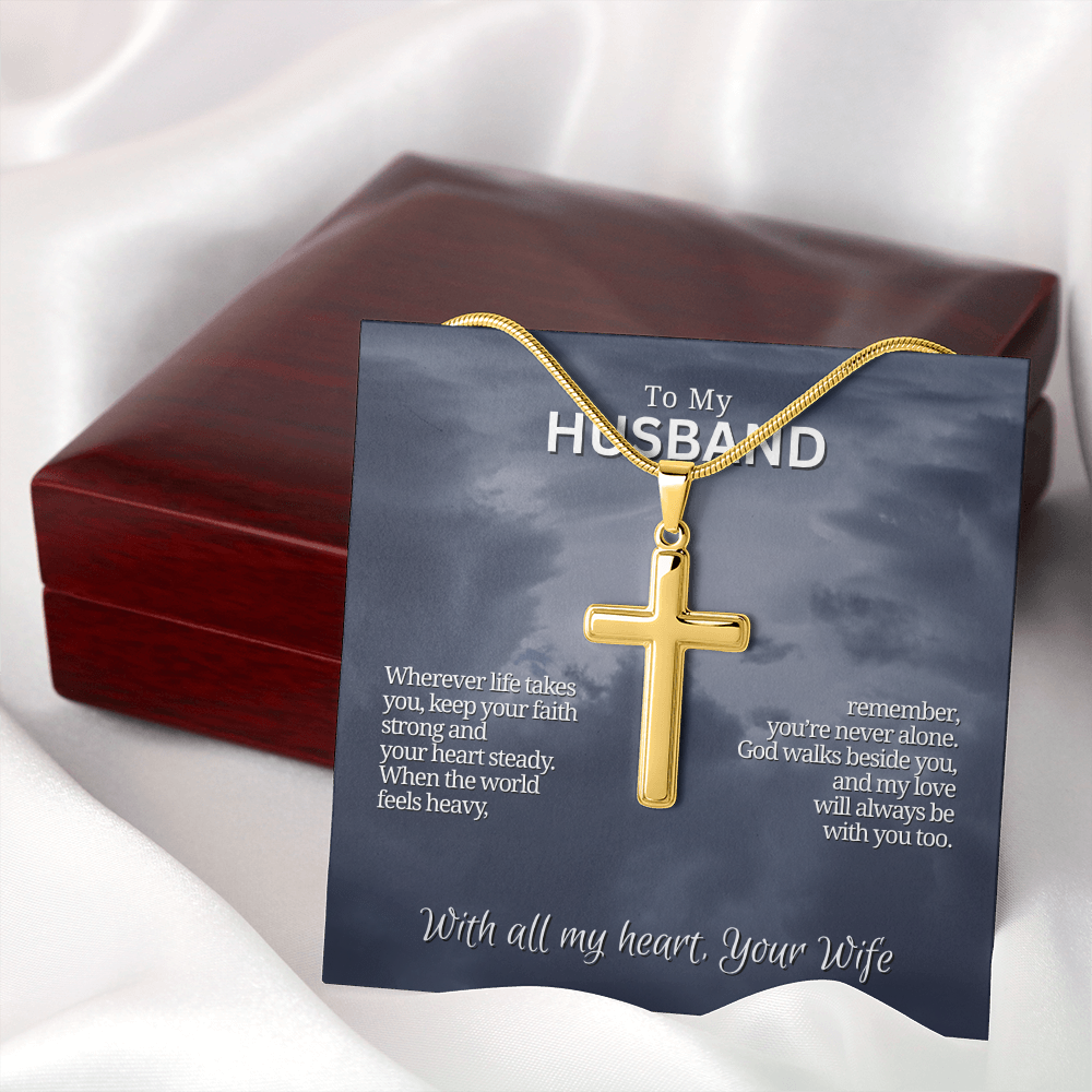 To My Husband | "Faithful Heart" | Blessed Cross Necklace
