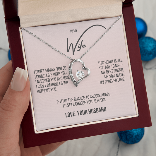 To My Beautiful Wife | "Heart of Mine" | Forever Love Necklace