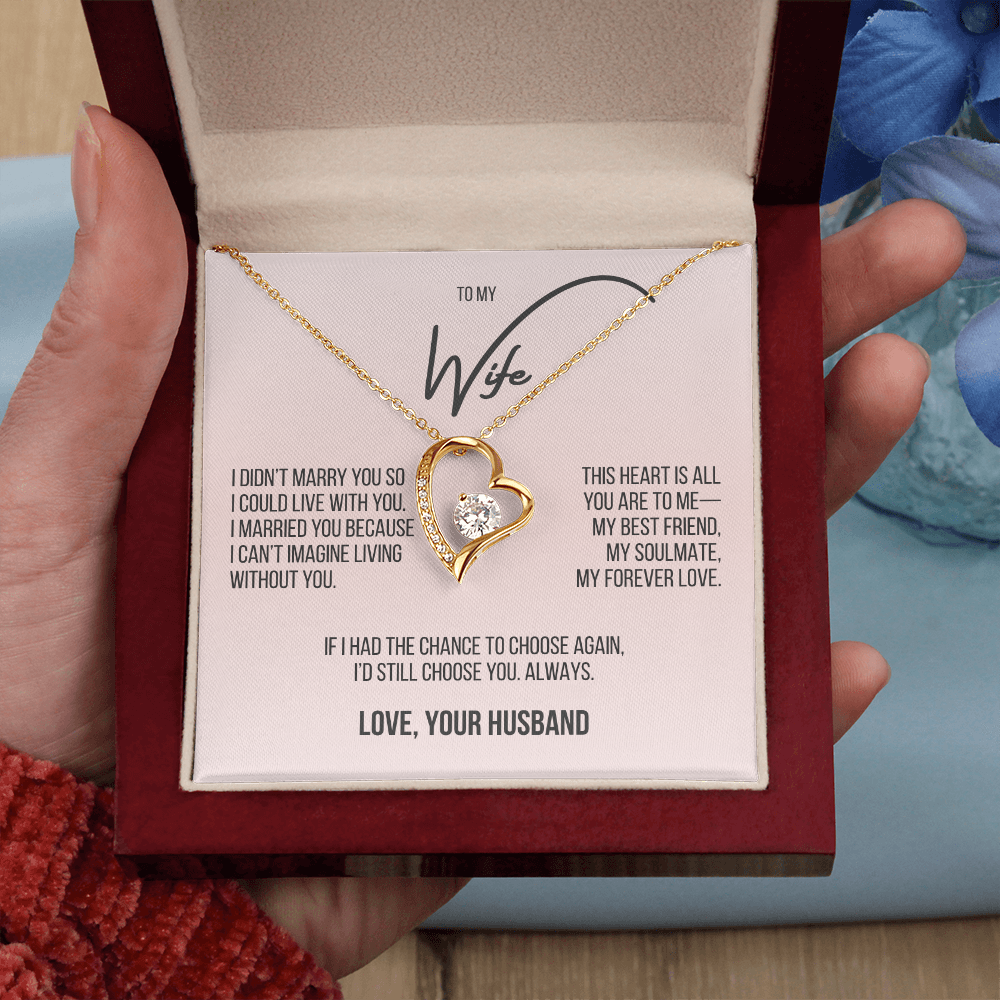 To My Beautiful Wife | "Heart of Mine" | Forever Love Necklace
