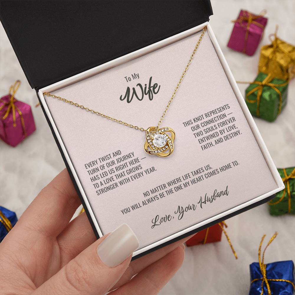 To My Wife | "Forever Entwined" | Love Knot Necklace