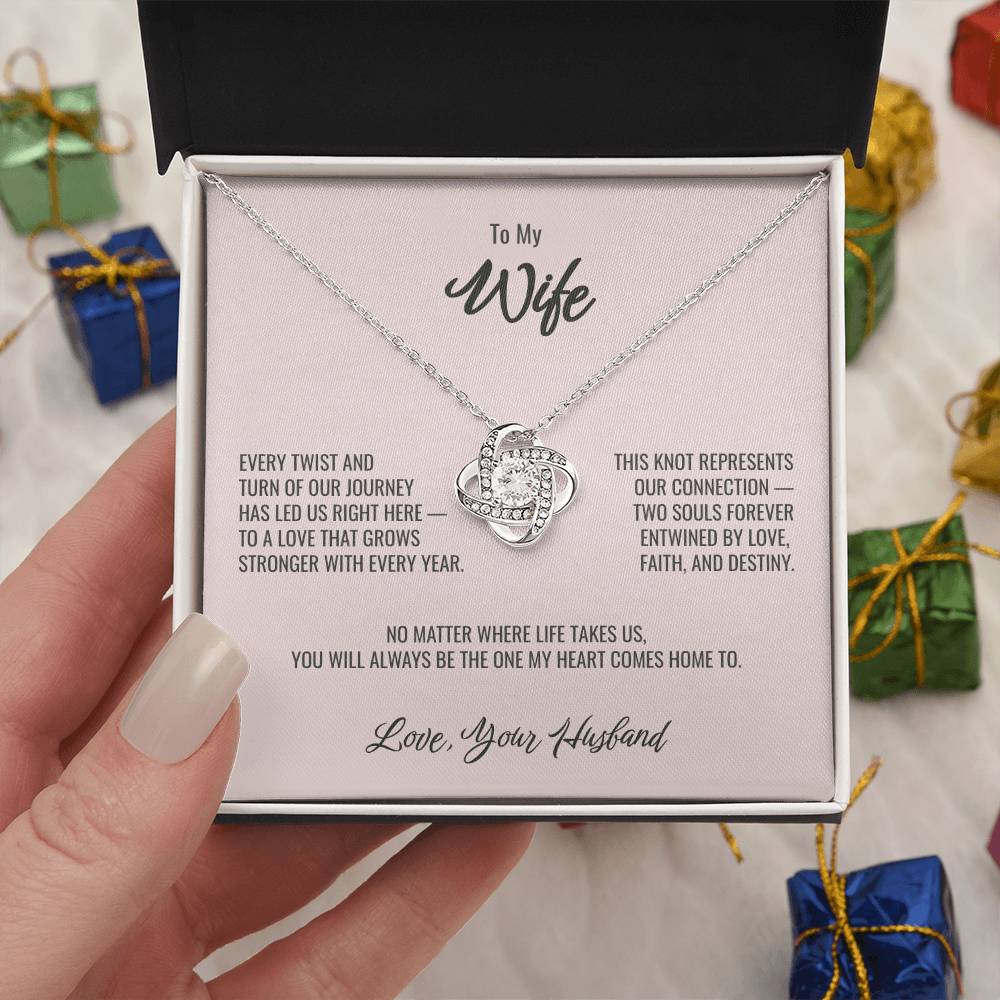 To My Wife | "Forever Entwined" | Love Knot Necklace