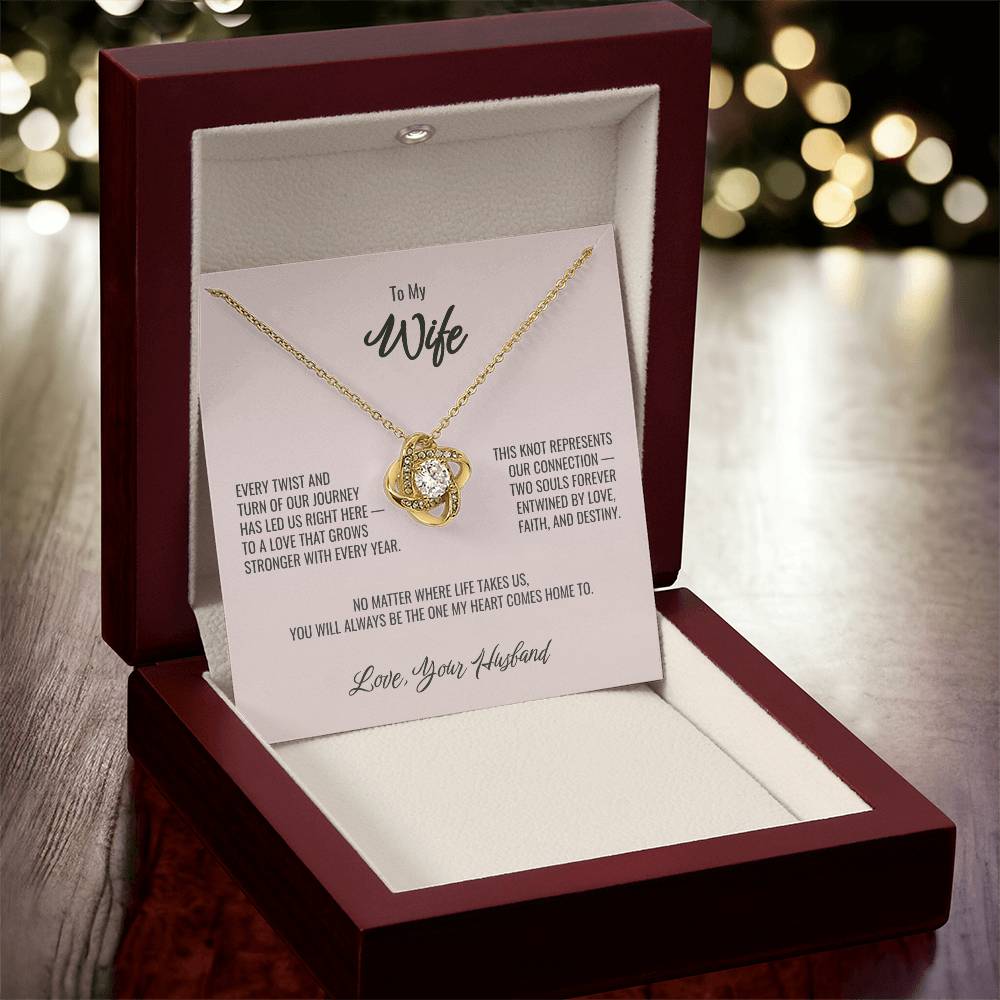 To My Wife | "Forever Entwined" | Love Knot Necklace