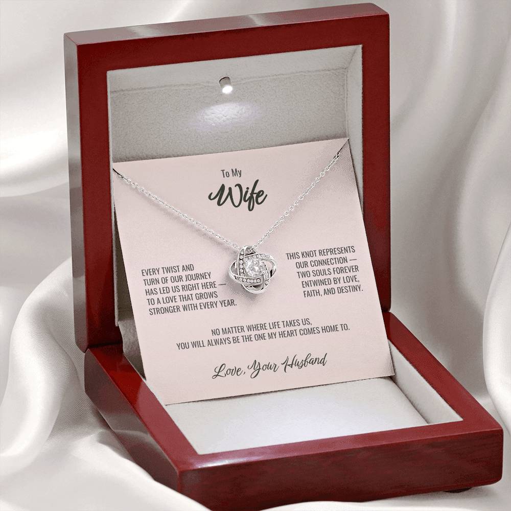To My Wife | "Forever Entwined" | Love Knot Necklace