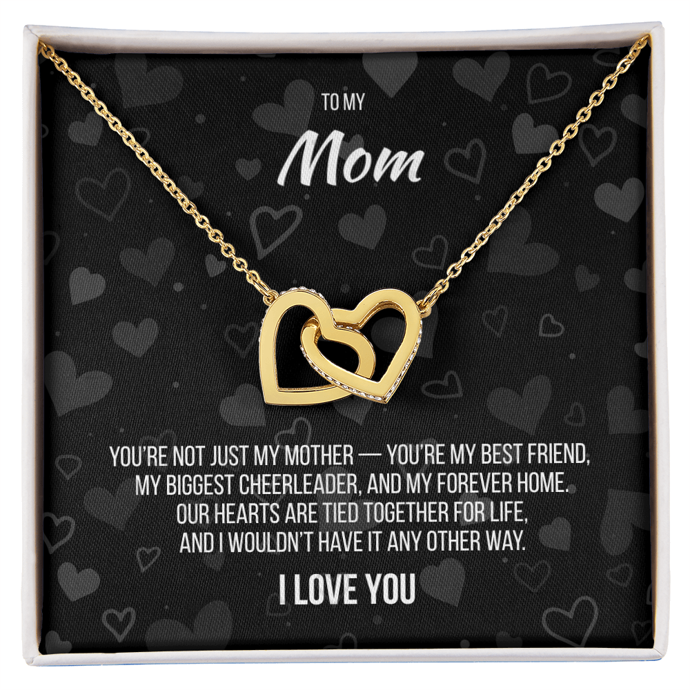 To My Mom From Daughter | "A Bond Like No Other" | Forever Linked Hearts Necklace