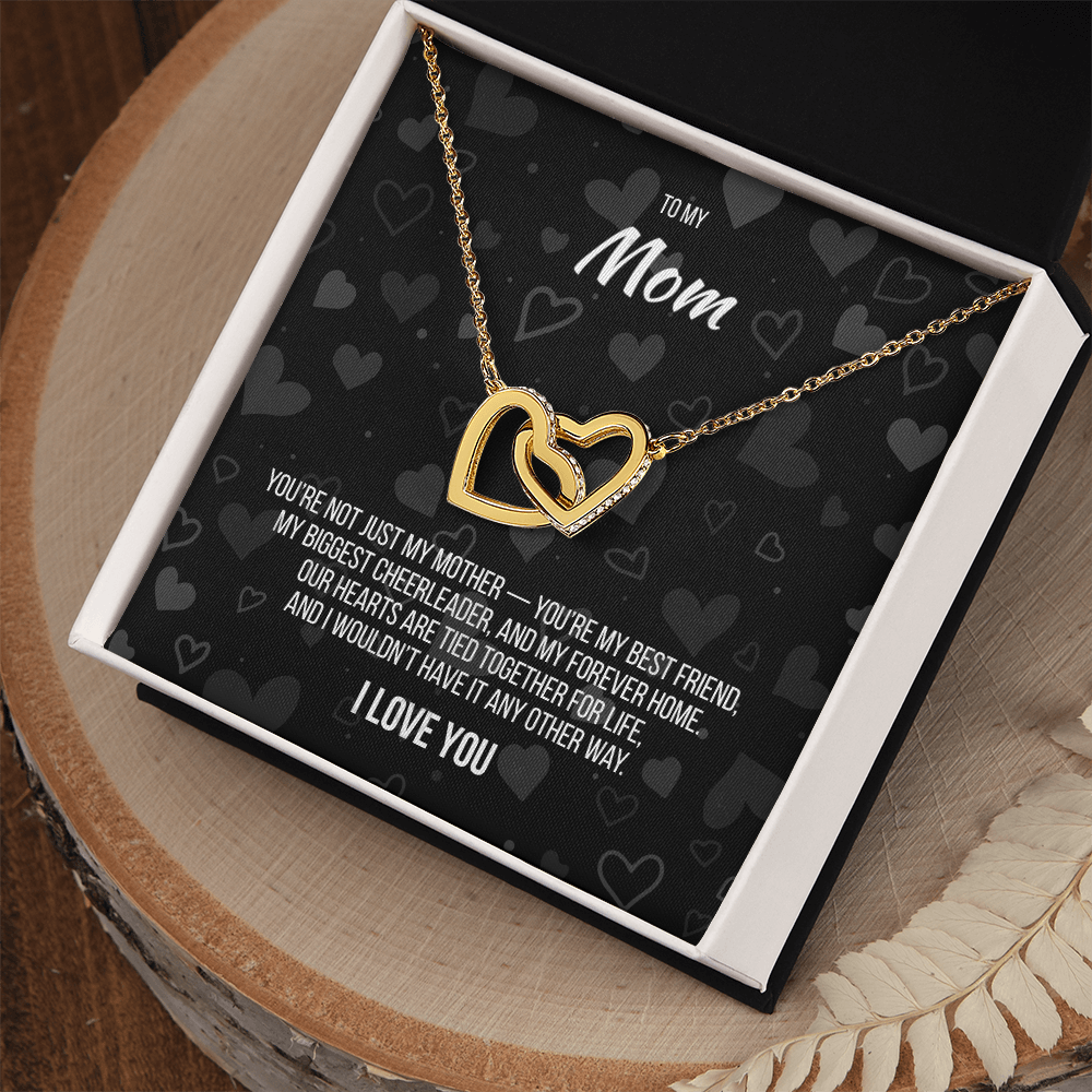 To My Mom From Daughter | "A Bond Like No Other" | Forever Linked Hearts Necklace