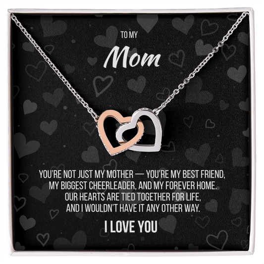 To My Mom From Daughter | "A Bond Like No Other" | Forever Linked Hearts Necklace