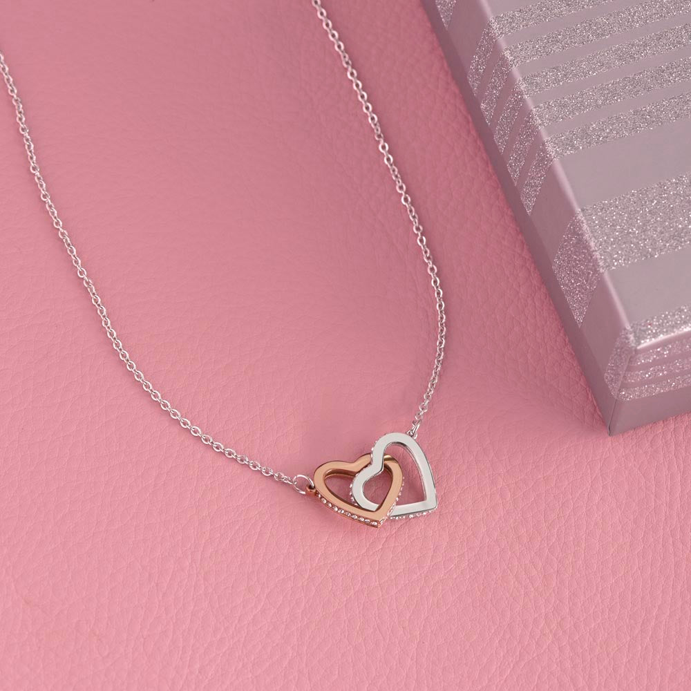 To My Daughter from Mom | “Always Connected” | Intertwined Hearts Necklace