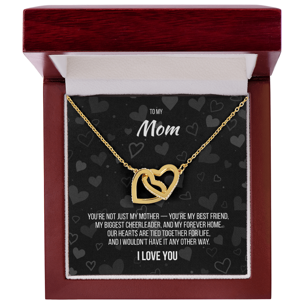 To My Mom From Daughter | "A Bond Like No Other" | Forever Linked Hearts Necklace
