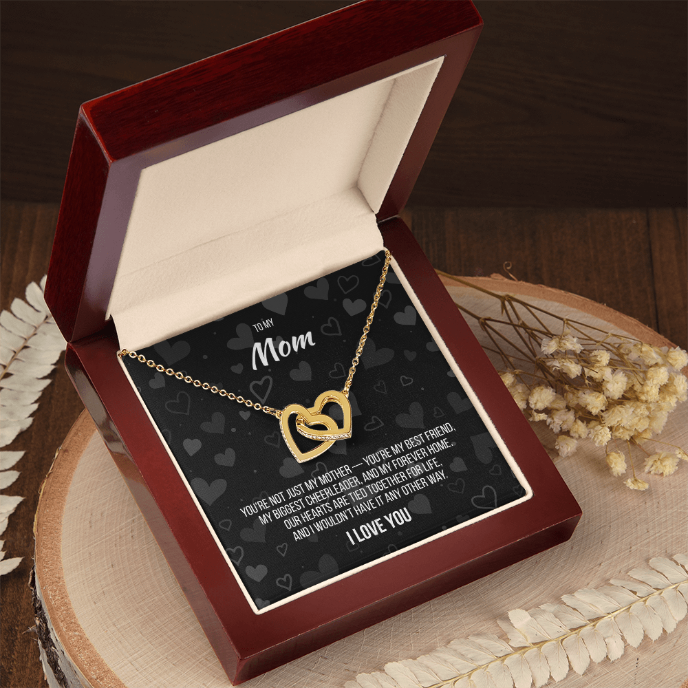 To My Mom From Daughter | "A Bond Like No Other" | Forever Linked Hearts Necklace