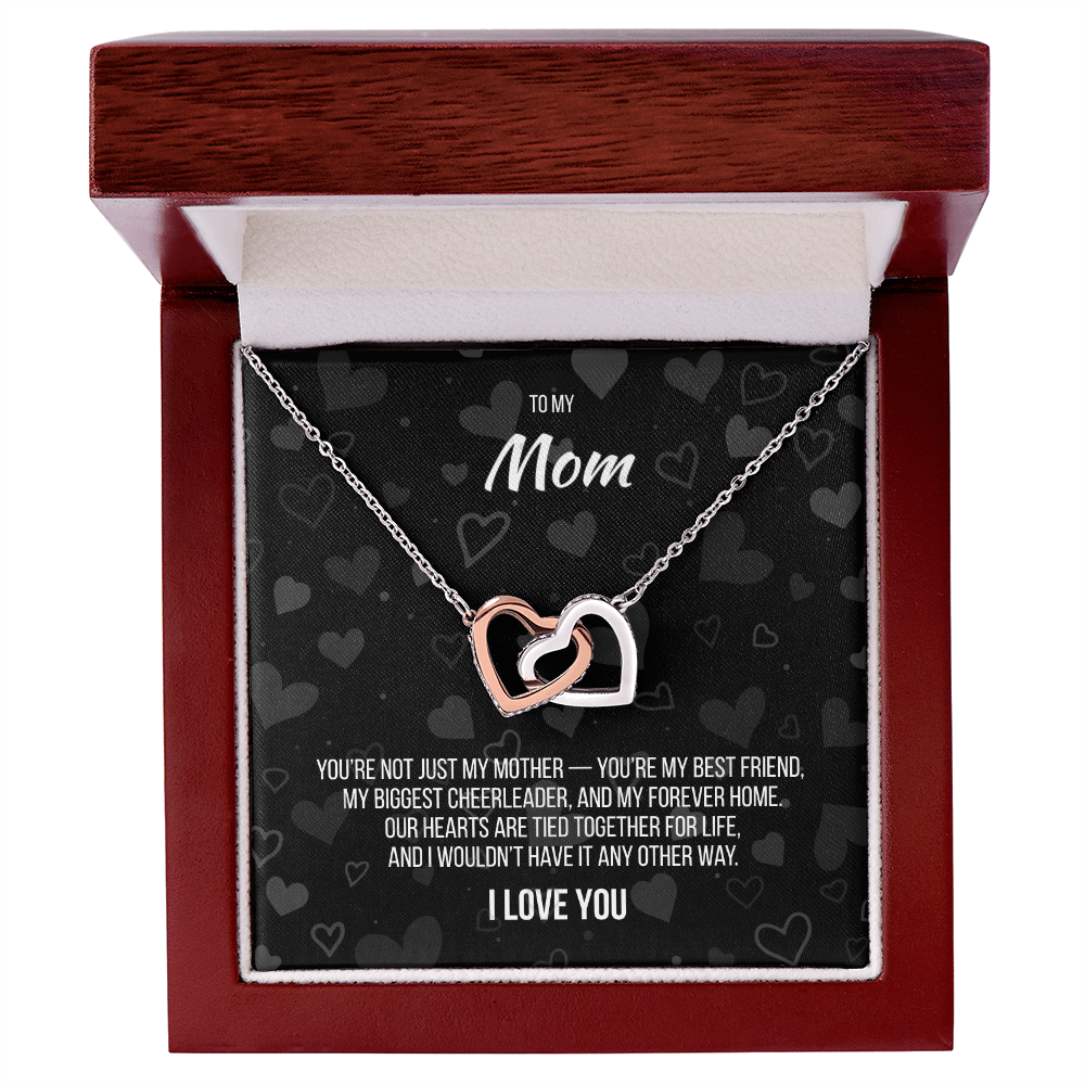 To My Mom From Daughter | "A Bond Like No Other" | Forever Linked Hearts Necklace