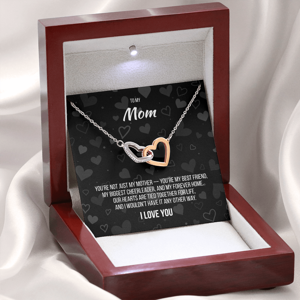 To My Mom From Daughter | "A Bond Like No Other" | Forever Linked Hearts Necklace