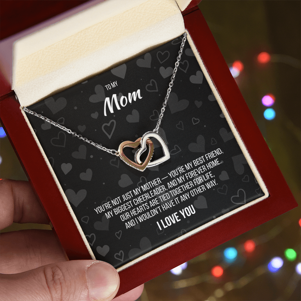 To My Mom From Daughter | "A Bond Like No Other" | Forever Linked Hearts Necklace