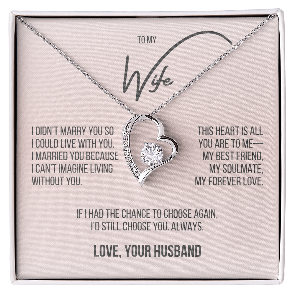 To My Beautiful Wife | "Heart of Mine" | Forever Love Necklace
