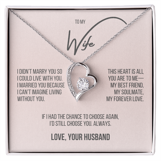 To My Beautiful Wife | "Heart of Mine" | Forever Love Necklace