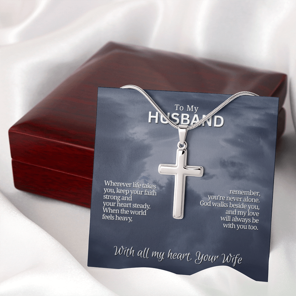 To My Husband | "Faithful Heart" | Blessed Cross Necklace