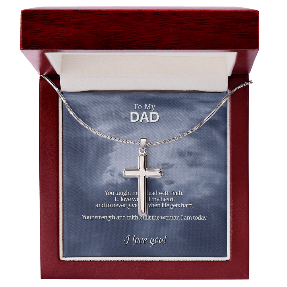 To My Dad From Daughter | "Faith & Love" | Guardian Cross Necklace
