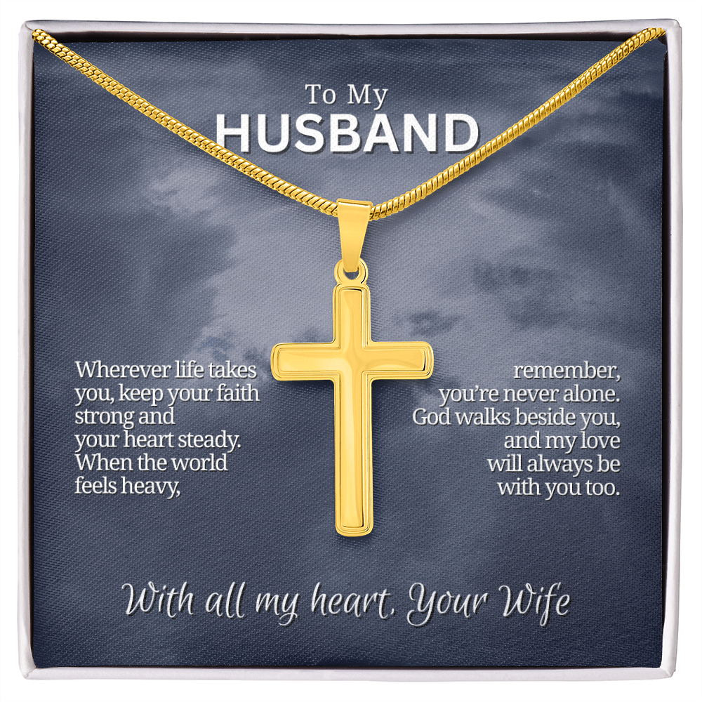To My Husband | "Faithful Heart" | Blessed Cross Necklace