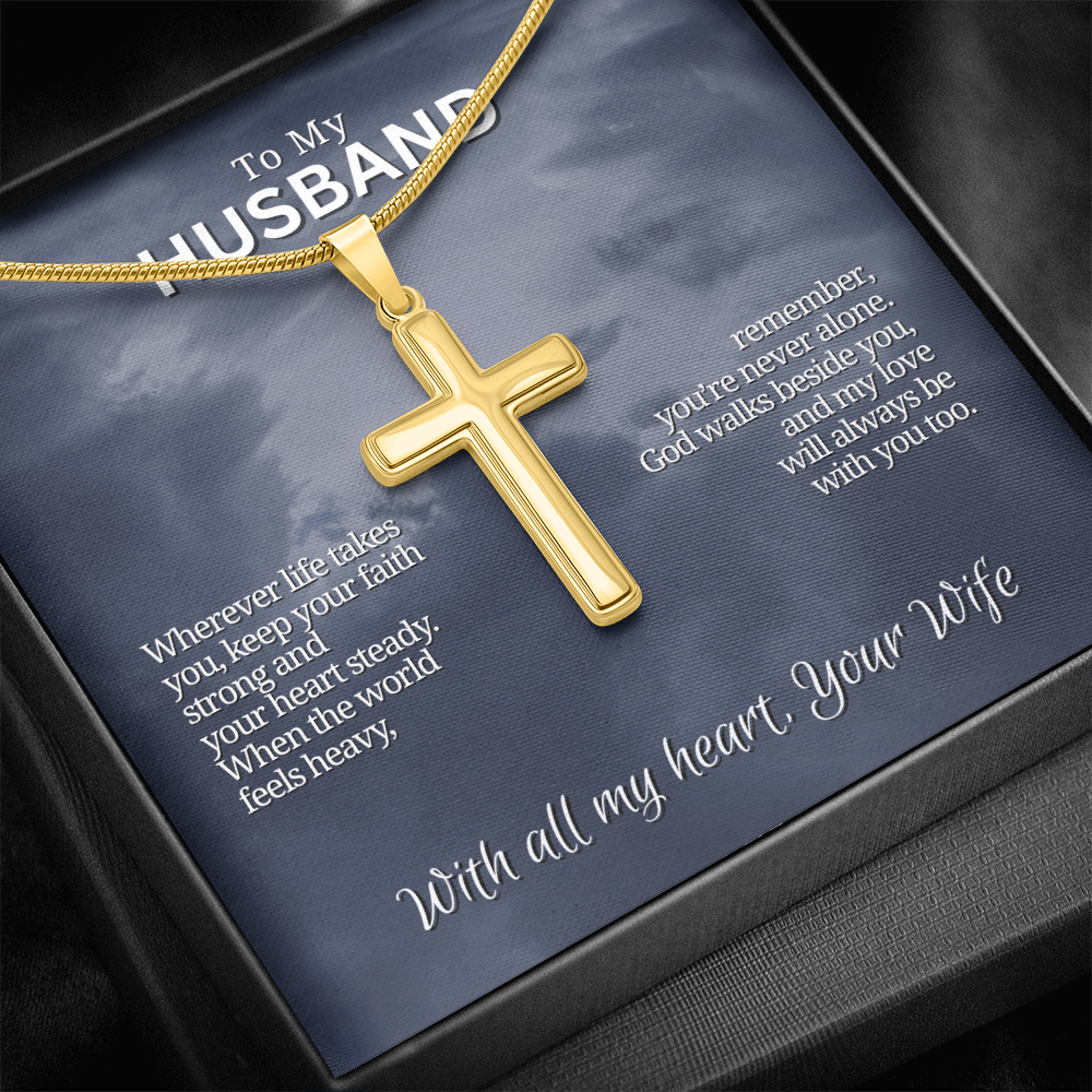 To My Husband | "Faithful Heart" | Blessed Cross Necklace