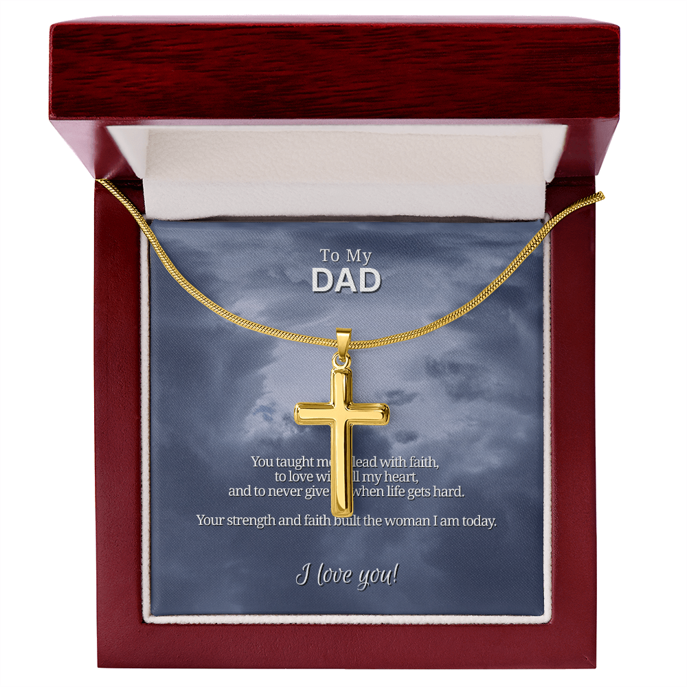 To My Dad From Daughter | "Faith & Love" | Guardian Cross Necklace