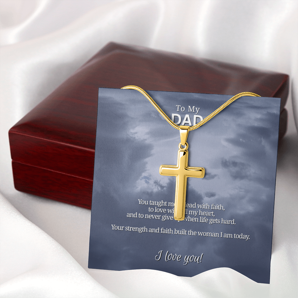 To My Dad From Daughter | "Faith & Love" | Guardian Cross Necklace