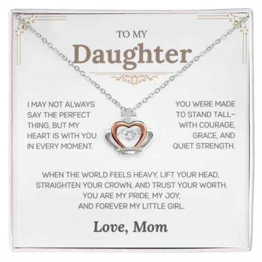 To My Daughter from Mom | "Grace & Strength" | Crowned in Love Necklace